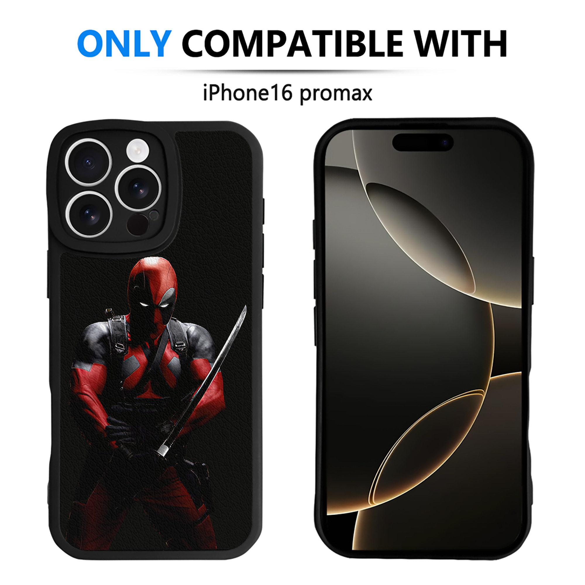 （画像用） Deadpool デッドプール 【iPhone 16シリーズ対応】シリコンスマホケース（レザー調） 材質：シリコン